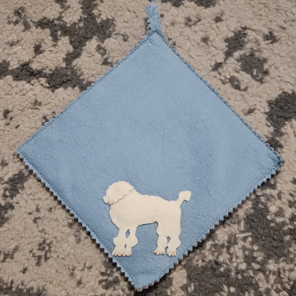 Vintage 1950s Poodle Skirt Style Oven Mitt Potholder